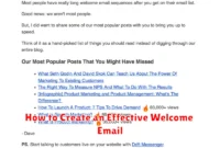 How to Create an Effective Welcome Email