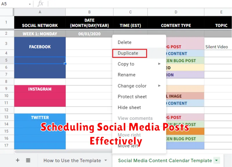 Scheduling Social Media Posts Effectively